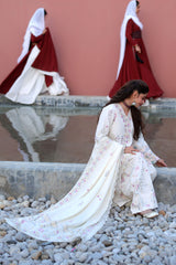 ALABASTER BLOOM-3PC KHADDAR EMBROIDERED SUIT