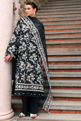 OBSIDIAN BLOOM-3PC EMBROIDERED LAWN SUIT