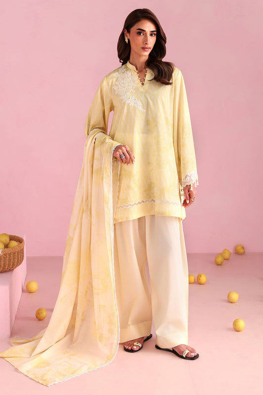 FLORAL HAZE-3PC PRINTED LAWN SUIT