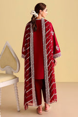 ROYAL GARNET-3PC EMBROIDERED LAWN SUIT