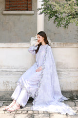 CRYSTAL GLAZE-3PC EMBROIDERED LAWN SUIT