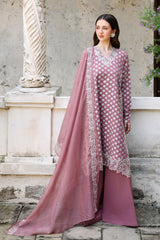 ASH ROSE-3PC EMBROIDERED JACQUARD SUIT