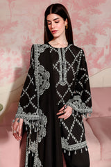 CHARCOAL CHARM-3PC EMBROIDERED LAWN SUIT