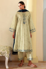 ETHNIC FLUER-3PC PRINTED LAWN SUIT