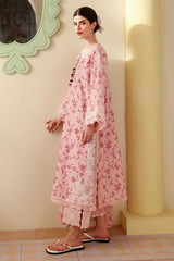 DUSTY PINK -3PC EMBROIDERED LAWN SUIT