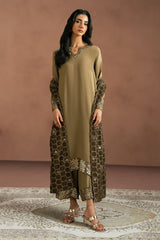 SMOKE GREEN-3PC (SHIRT, TROUSER & DUPATTA)