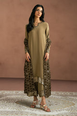 SMOKE GREEN-3PC (SHIRT, TROUSER & DUPATTA)