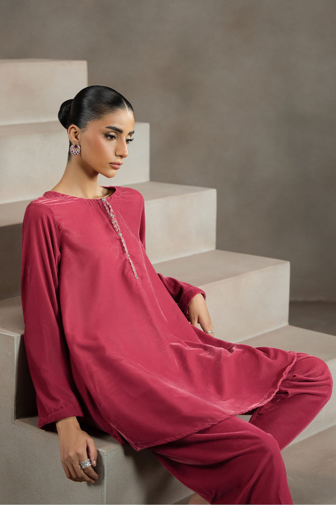 CORAL BLUSH-2PC (SHIRT & TROUSER)