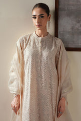 LUNAR IVORY -4PC SILK EMBROIDERED SUIT