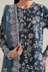 ROYAL MIDNIGHT -3PC SILK EMBROIDERED SUIT