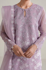 MAJESTIC VIOLET-4PC NET EMBROIDERED SUIT
