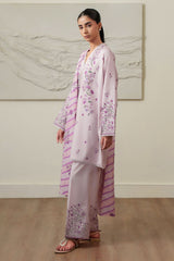 SPRING LILAC-3 PIECE PRINTED LAWN SUIT