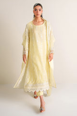 GARDEN GLOW-3PC SILK EMBROIDERED SUIT