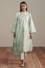 SOFT GREEN-2PC (SHIRT & DUPATTA)