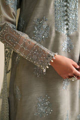 FOREST MIST-3PC SILK EMBROIDERED SUIT