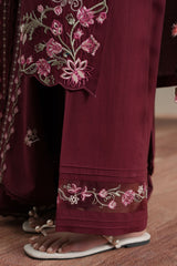 CRIMSON MAJESTY-3PC EMBROIDERED LAWN SUIT