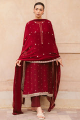 RUBY RADIANCE-3PC (SHIRT, TROUSER & DUPATTA)