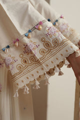 IVORY MOSIAC-3PC EMBROIDERED LAWN SUIT