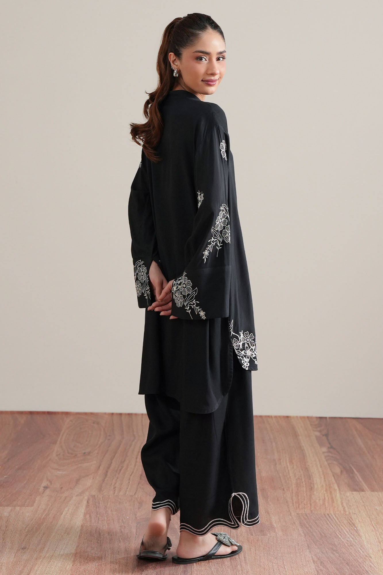 BLACK PALSE-2PC (SHIRT & TROUSER)