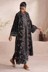 DARK FLORAL-3PC (SHIRT, TROUSER & DUPATTA)