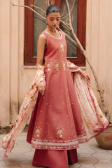 ROSEATE WHISPER-3PC EMBROIDERED LAWN SUIT