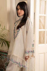 IVORY FLEUR-3PC EMBROIDERED SUIT