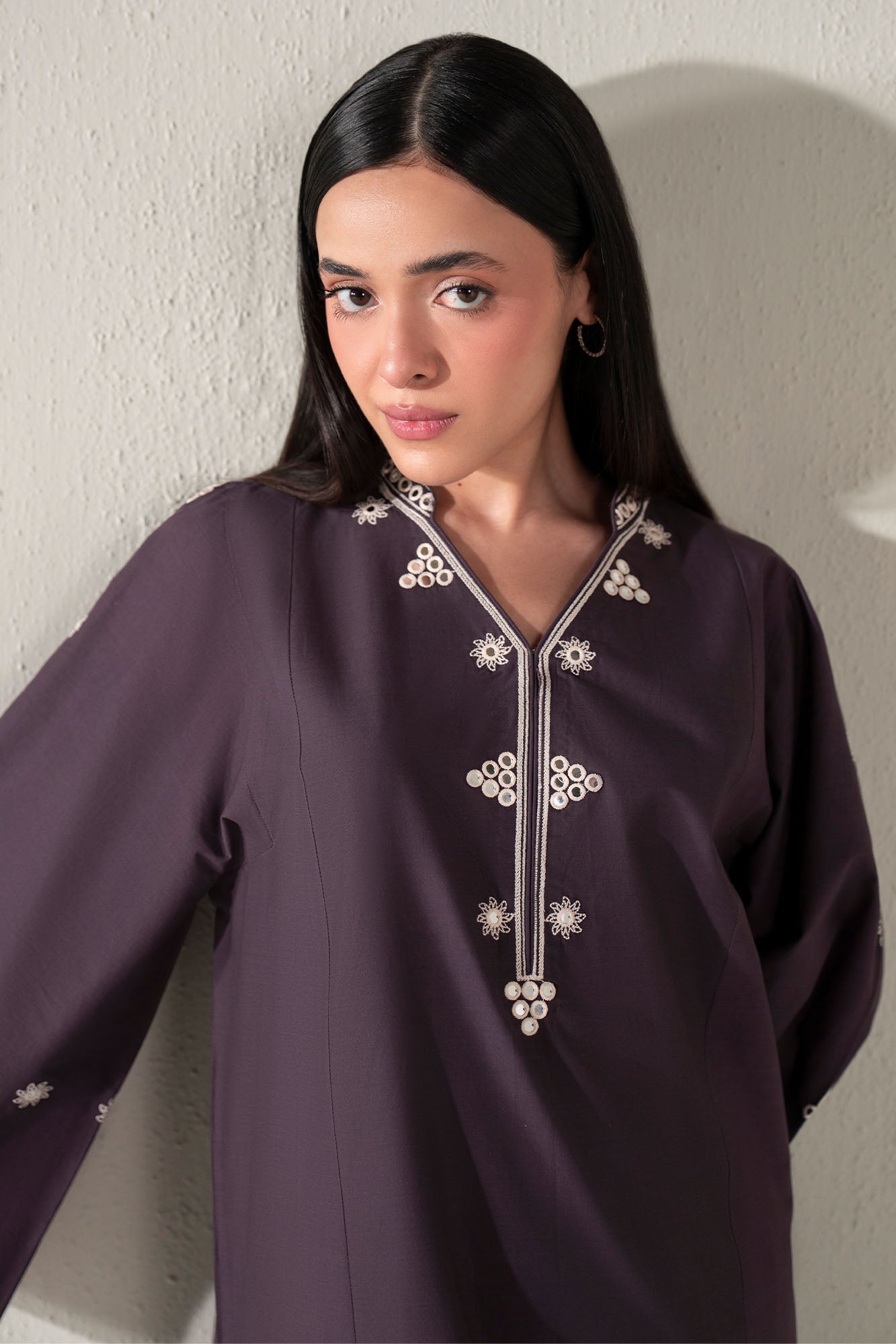 CHERRY PLUM-2PC (SHIRT & TROUSER)