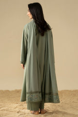 OLIVE DUSK-3PC (SHIRT, TROUSER & DUPATTA)