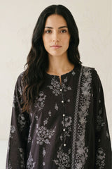 PHANTOM BLACK-3 PIECE PRINTED LAWN SUIT