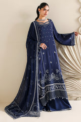 INDIGO MUSE-3PC SILK EMBROIDERED SUIT