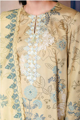 BLOOMING BLISS-3PC SATIN PRINTED SUIT