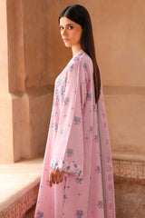 LILAC SKY-3PC SATIN PRINTED SUIT