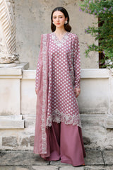 ASH ROSE-3PC EMBROIDERED JACQUARD SUIT