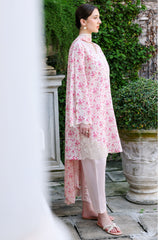 PEACH SPRINKLE-3PC EMBROIDERED LAWN SUIT