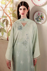 CLOUD GREEN-3PC PRINTED LAWN SUIT