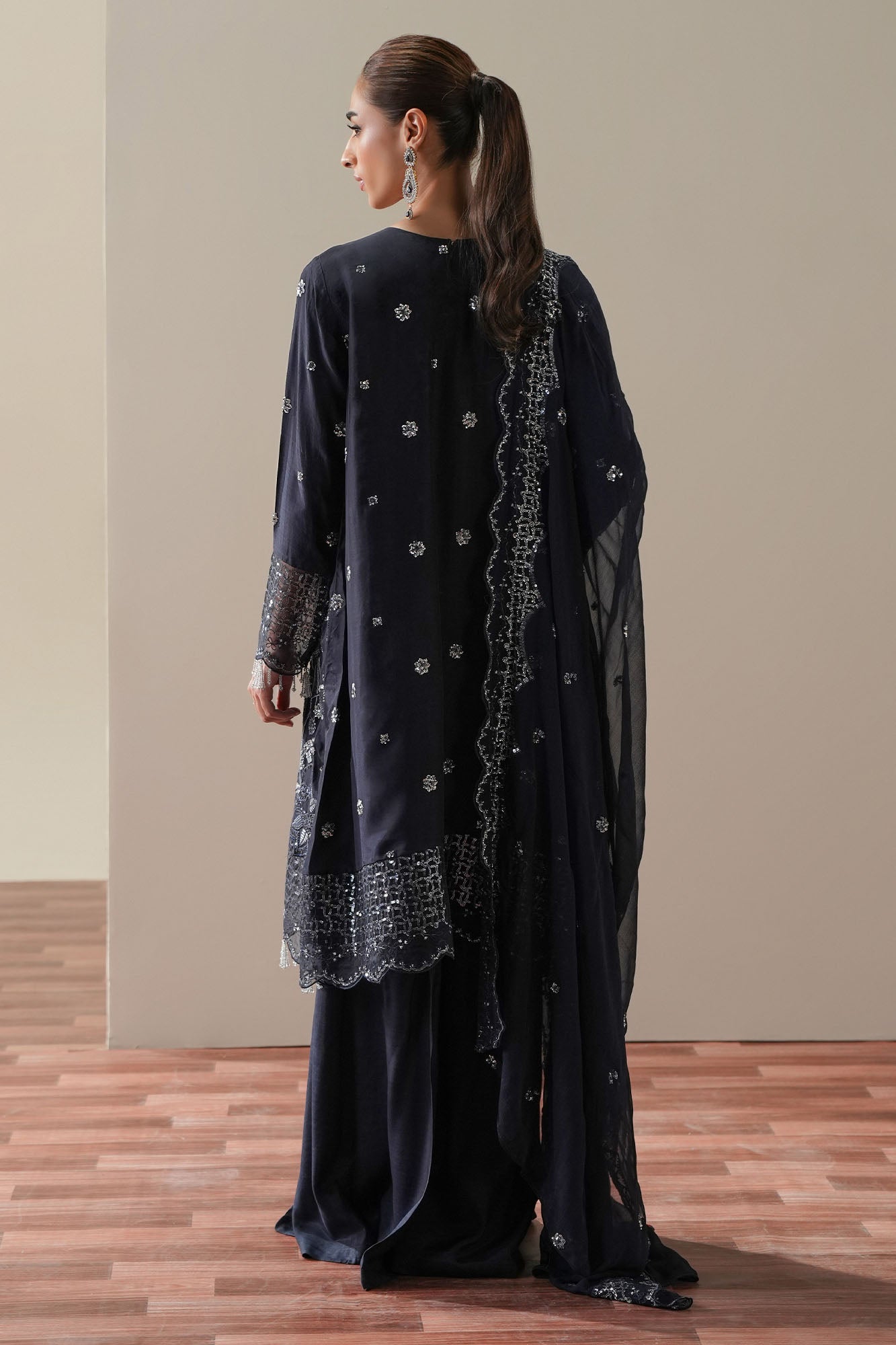 CELESTIAL BLUE -3PC SILK EMBROIDERED SUIT