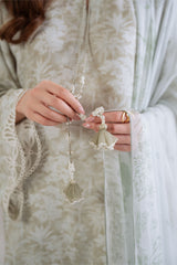 OLIVE HAZE -3PC (SHIRT, TROUSER & DUPATTA)
