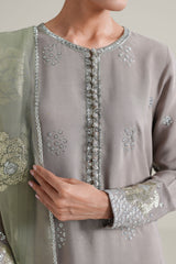 RADIANT JADE -3PC SILK EMBROIDERED SUIT