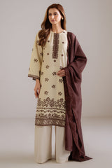 OBSIDIAN CREAM -2PC (SHIRT & DUPATTA)