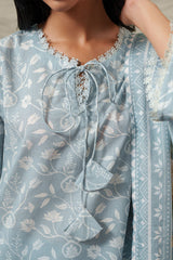 SERENE BLUE-3 PIECE PRINTED LAWN SUIT