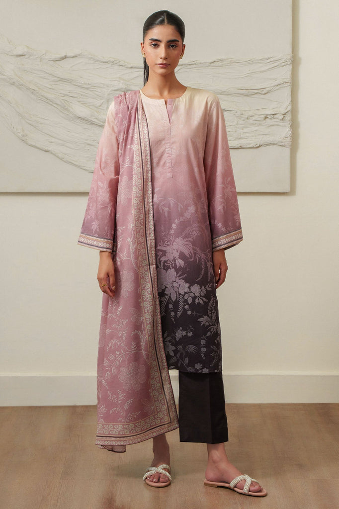 ORCHID BLUSH-3 PIECE PRINTED LAWN SUIT