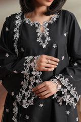NOIR CANVAS-3PC EMBROIDERED LAWN SUIT