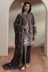 COCOA WHISPER-3PC EMBROIDERED LAWN SUIT