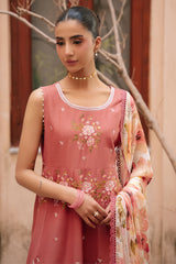 ROSEATE WHISPER-3PC EMBROIDERED LAWN SUIT