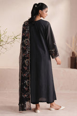 DARK FLORAL-3PC (SHIRT, TROUSER & DUPATTA)