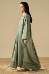 OLIVE DUSK-3PC (SHIRT, TROUSER & DUPATTA)