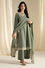 DESERT SAGE-3PC (SHIRT, TROUSER & DUPATTA)