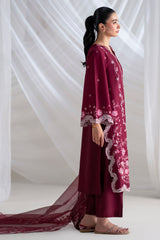 CRIMSON-3PC (SHIRT, TROUSER & DUPATTA)