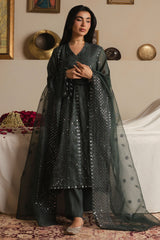 MIDNIGHT MOSS-3PC (SHIRT, TROUSER & DUPATTA)