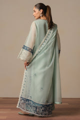 BLUE GLOW-3PC (SHIRT, TROUSER & DUPATTA)